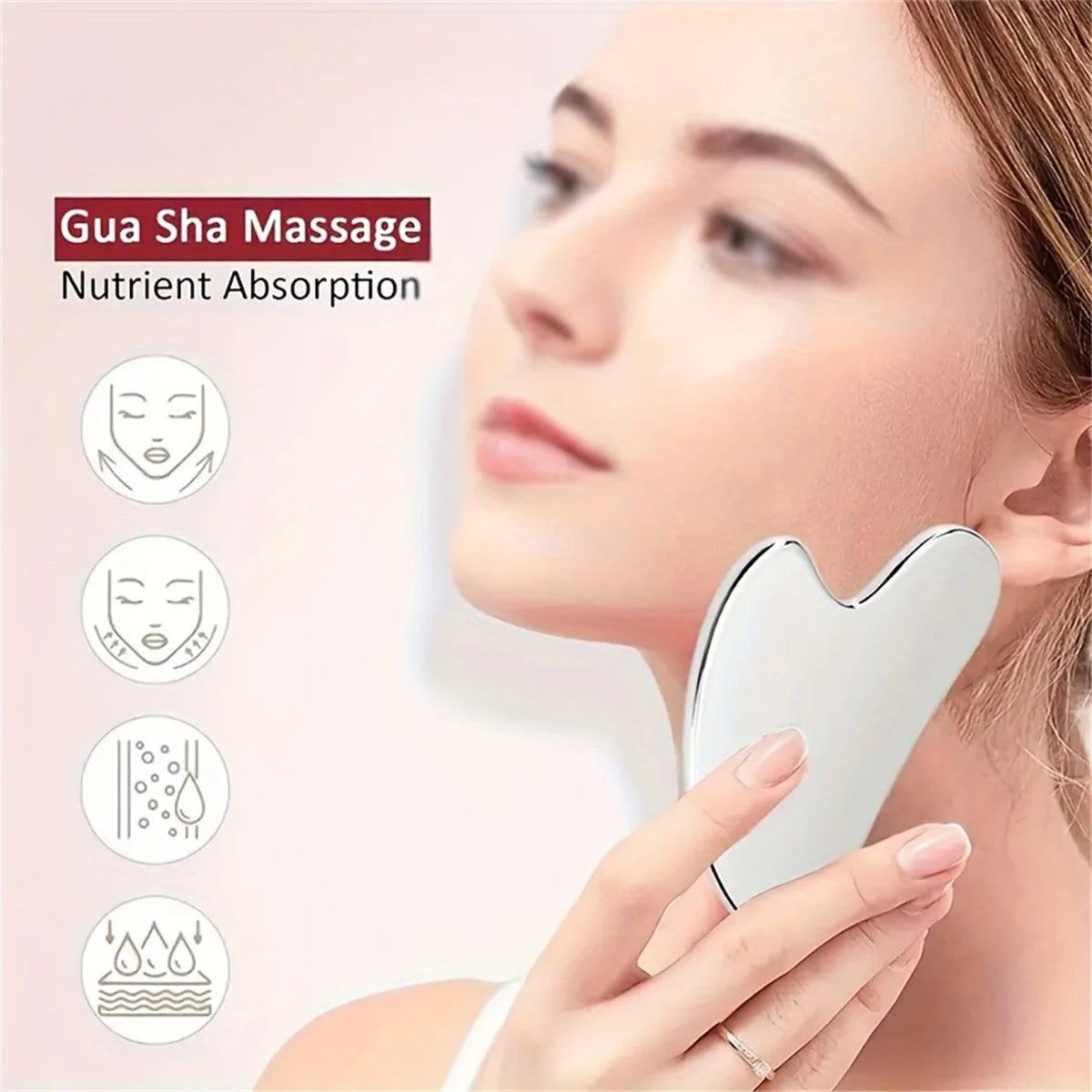 💎 SculptStone™ – Gua Sha Tool van RVS